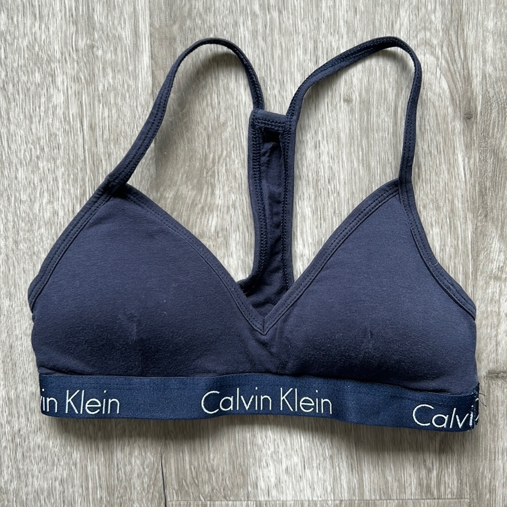 Calvin Klein Blue Racerback Bralette
